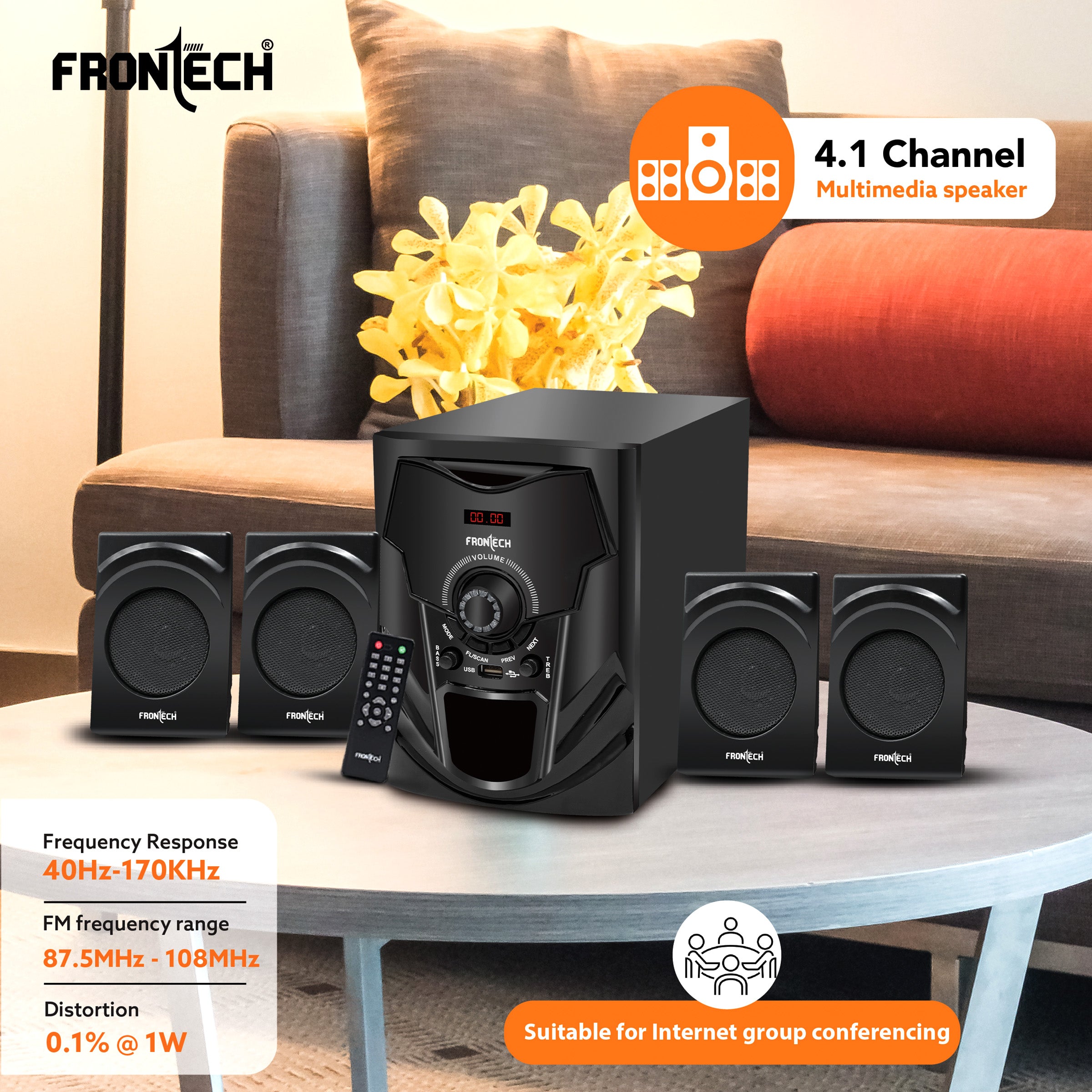 Frontech 4.1 Channel Speaker System (3956) Frontech 4.1 Channel Speaker System (3956)